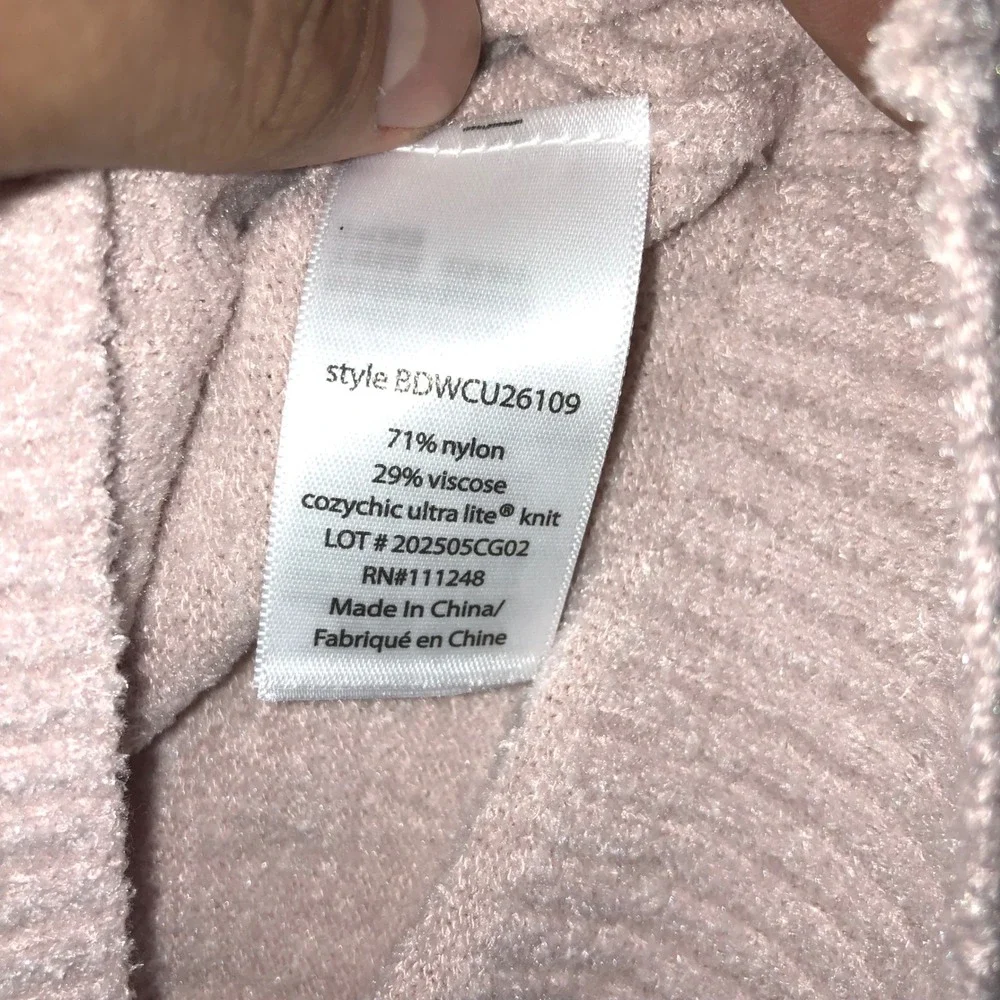Barefoot Dreams CozyChic Ultra Lite Pullover and Pant Lounge Set Barely Pink M